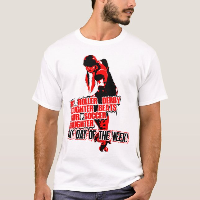 Roler Derby Schwarzes T-Shirt (Vorderseite)