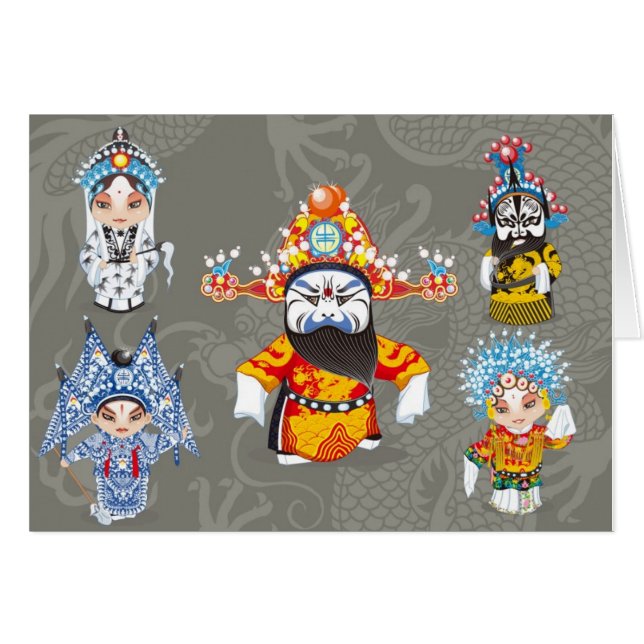 Rôles d'opéra de Pékin (Devant horizontal)