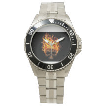 Rolex-Feuerschädel silberfarben