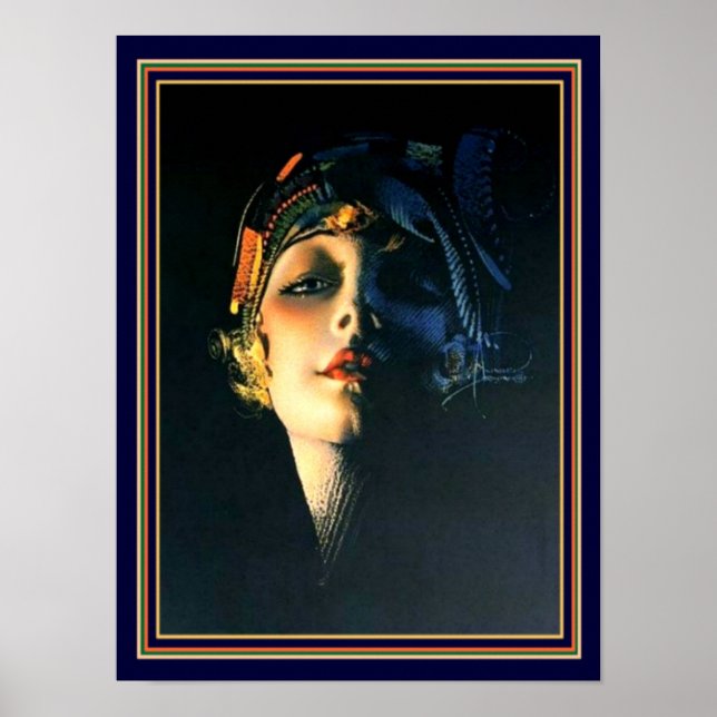 Rolf Armstrong Art Déco Imprimer 12 x 16 (Devant)