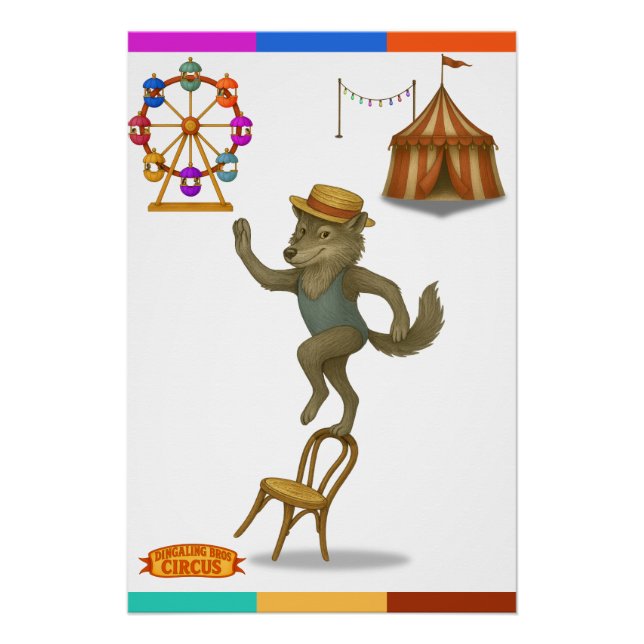 Rolf wolf balancing act poster (Vorderseite)