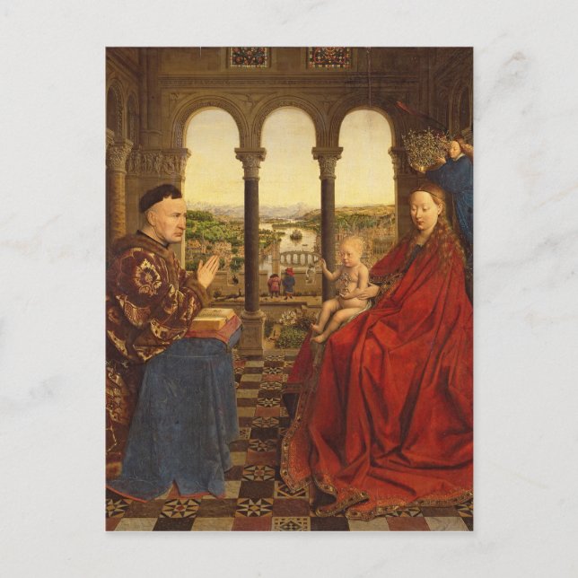 Rolin Madonna, c.1435 Postkarte (Vorderseite)