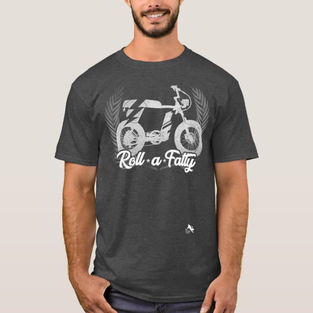 Roll a Fatty Scrambler Moto Bike Premium T-Shirt (Vorderseite)
