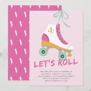 Roll Birthday Einladung - Magenta