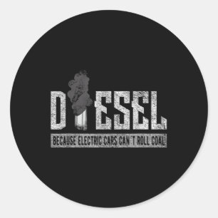 Roll Coal Truck _ Diesel Lkw Elektrische Autos Runder Aufkleber
