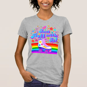 Roll einfach mit! Rainbow Roller Skate T - Shirt