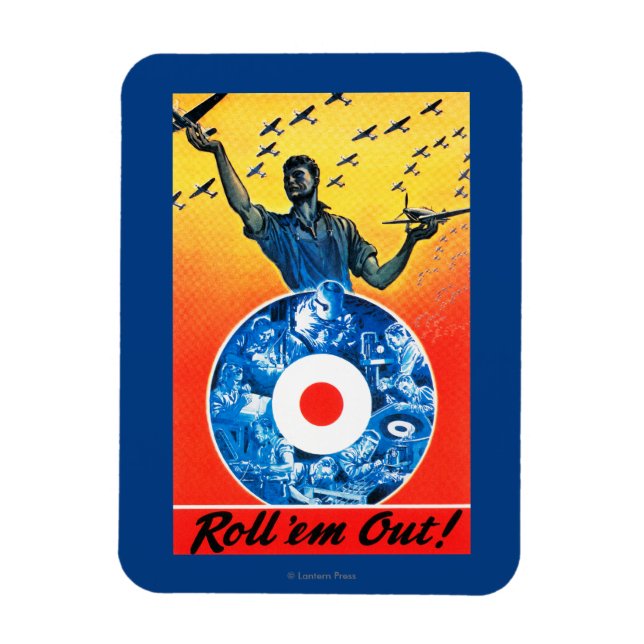Roll 'em Out Royal Canadian Air Force Magnet (Vertikal)