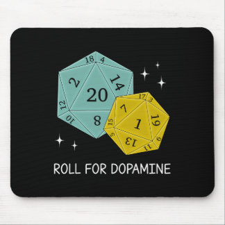 Roll For Dopamine Dnd Neurodiversität D20 Würfel A Mousepad