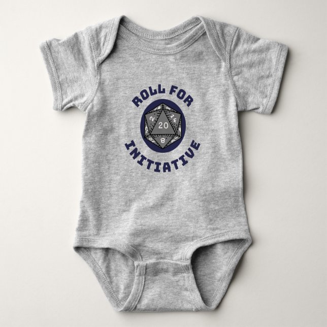Roll for Initiative Boys Baby Bodysuit Strampler (Vorderseite)