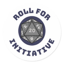 Roll for initiative sticker Sheets