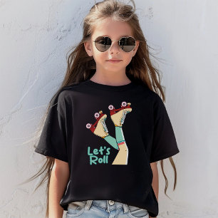 Roll Girls lass Fun Retro Roller Skate Girl T-Shirt
