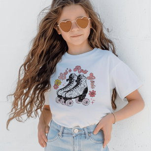 Roll Girls lass   Retro Roller Skaten T - Shirt