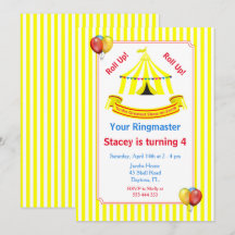 Roll hoch! Roll hoch! Circus Birthday Party Gelb