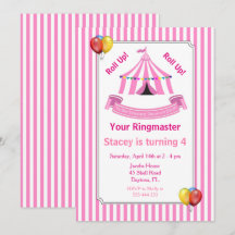 Roll hoch! Roll hoch! Circus Birthday Party Pink