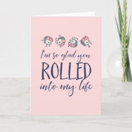 Roll in mein Leben Sushi Pun Funny Valentine's Day Feiertagskarte
