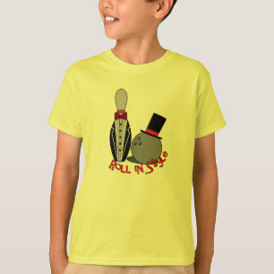 Roll In Style - Funny Bowling Shirts für Kinder