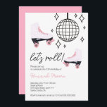 Roll Kids Roller Skate Girl Birthday Party Einladung<br><div class="desc">Lasst uns rollen! Feiern Sie eine Geburtstagsparty eines Mädchens auf einer Roller-Skaten mit dieser einmaligen Einladung mit einer bearbeitbaren Vorlage in Weiß und Rosa. Personalisieren Sie es mit den Party-Details und UAWG-Informationen.</div>