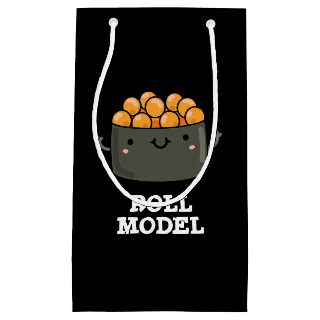 Roll Model Funny Food Sushi Roll Pun Kleine Geschenktüte (Vorderseite)