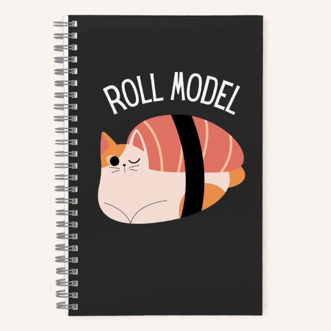 Roll Model Lustiges Sushi-Katzen Notizbuch (Vorderseite)