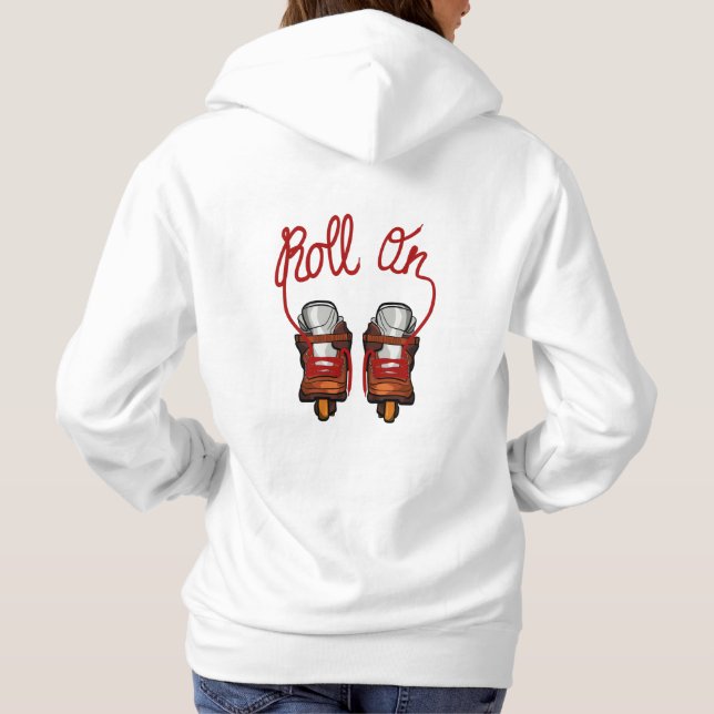 Roll On Agressive Rollerblades Sweat - shirt à cap (Dos)