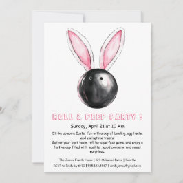 Roll & Peep Party - Osterfeier Bowling Einladung