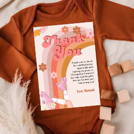 Roll Retro Groovy Roller Skat Danke Karte