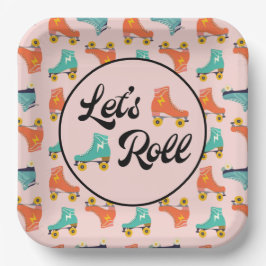 Roll Roller Skate Birthday Paper Teller