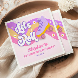 Roll Roller Skate Skaten Geburtstagsparty Serviette