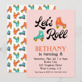 Roll Roller Skate zum Geburtstag Einladung