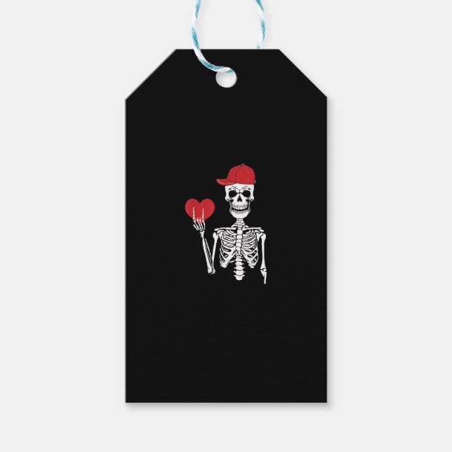 Roll Skeleton Hands Herz Valentinstag Skull Geschenkanhänger (Vorderseite)