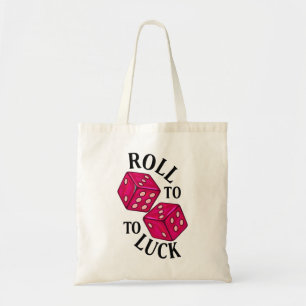 Roll to Luck - bestickte Würfel Tragetasche