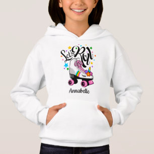 Roll Unicorn Roller Skate Girl's Hoodie