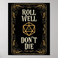 Roll Well Dont Die D20 Dice kritischen Treffer