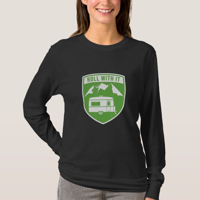 Roll with IT Camping RV Camper T-Shirt (Vorderseite)