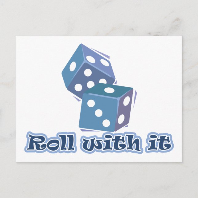 Roll with it - Dice Games Postkarte (Vorderseite)