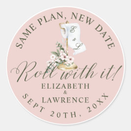 Roll with it Elegance Cherry Blossom & Toilettenpa Runder Aufkleber