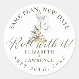 Roll with it Elegance Cherry Blossom & Toilettenpa Runder Aufkleber