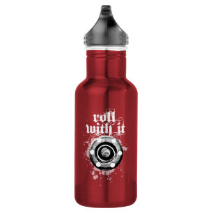 Roll with it (Roller Hockey) Trinkflasche