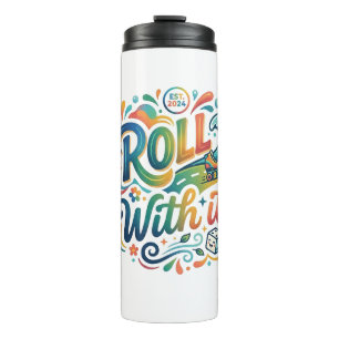 Roll with It T-Shirt – Lustiges Sushi-Liebhaber Gr Thermosbecher