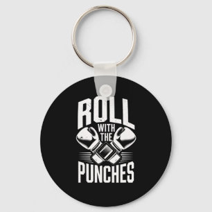 Roll with Punches Boxing Inspiration Men K Schlüsselanhänger
