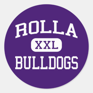 Rolla - Bulldogs - High - Rolla North Dakota Runder Aufkleber