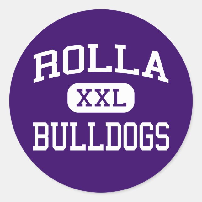 Rolla - Bulldogs - High - Rolla North Dakota Runder Aufkleber (Vorderseite)
