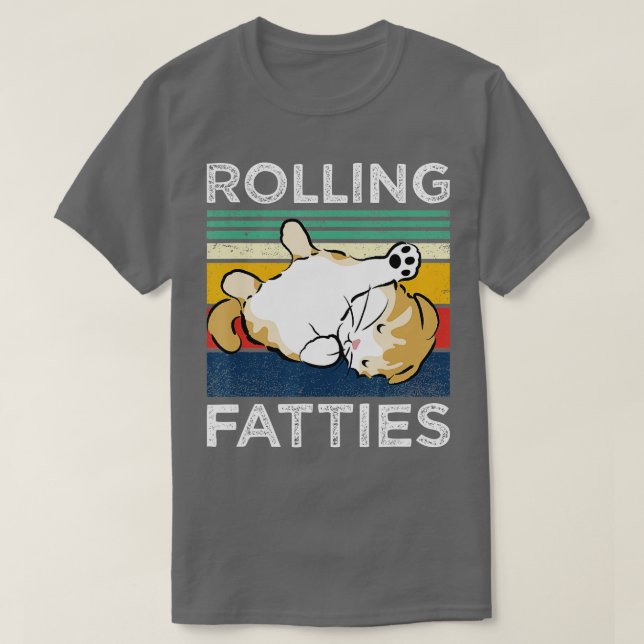 Rollatzen Katze Lazy Stil Katzen Männer T-Shirt (Design vorne)