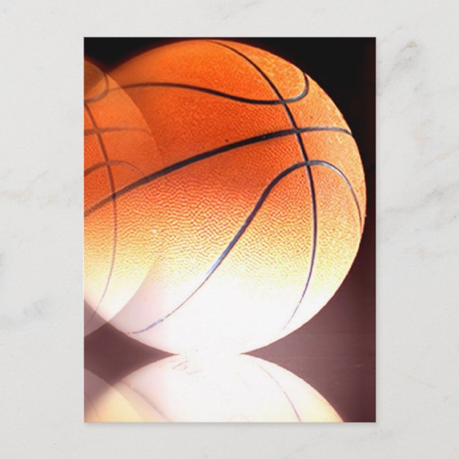 Rollbasketballkunstwerk Postkarte (Vorderseite)