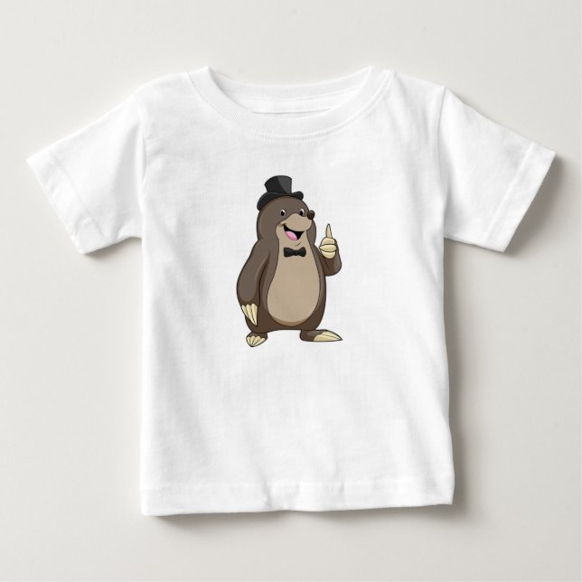 Rolle als Erbgut mit Krawatte Baby T-shirt (Vorderseite)
