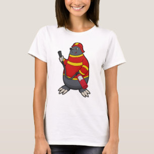 Rolle als Feuerwehrmann mit Feuerlöscher T-Shirt