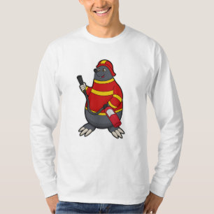 Rolle als Feuerwehrmann mit Feuerlöscher T-Shirt