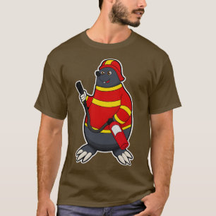 Rolle als Feuerwehrmann mit Feuerlöscher T-Shirt