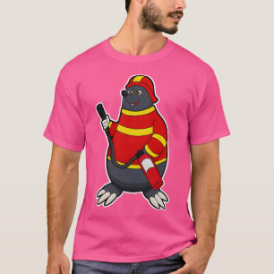 Rolle als Feuerwehrmann mit Feuerlöscher T-Shirt