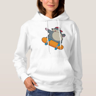 Rolle als Skater mit Skateboard Hoodie